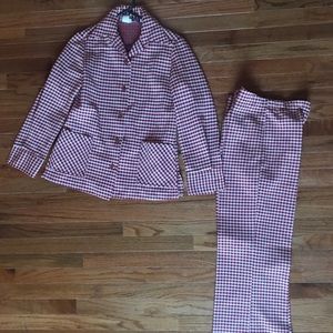 Women's 70s Knit 2pc Suit sz 12 LIKE NEW